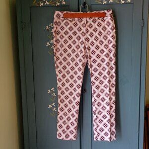 7th Avenue Suiting Collection New York & Company Pink Geometric Pattern Size 6